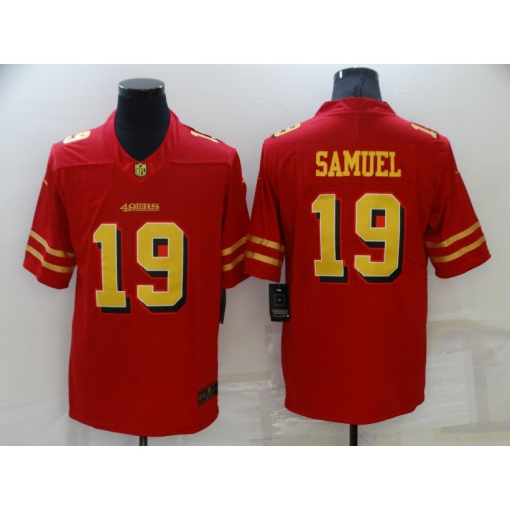 Men's San Francisco 49ers #19 Deebo Samuel Red Gold Vapor Untouchable Limited Stitched Jersey
