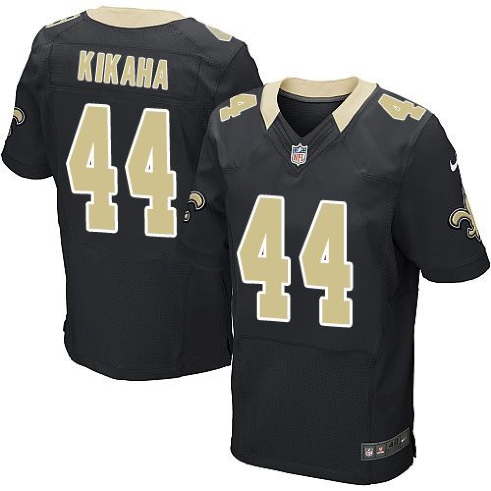 Nike Saints #44 Hau'oli Kikaha Black Team Color Men's Stitched NFL Elite Jersey