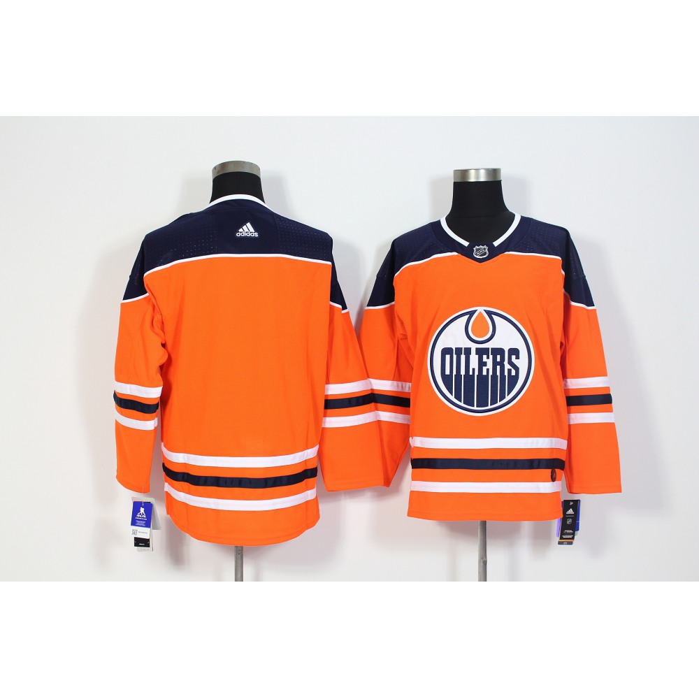 Men's Adidas Edmonton Oilers Orange Stitched NHL Jersey