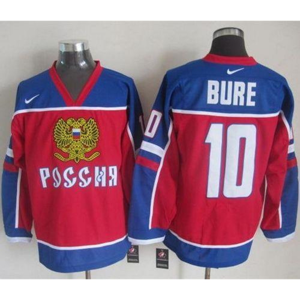 Canucks #10 Pavel Bure Red/Blue Nike Throwback Stitched NHL Jersey