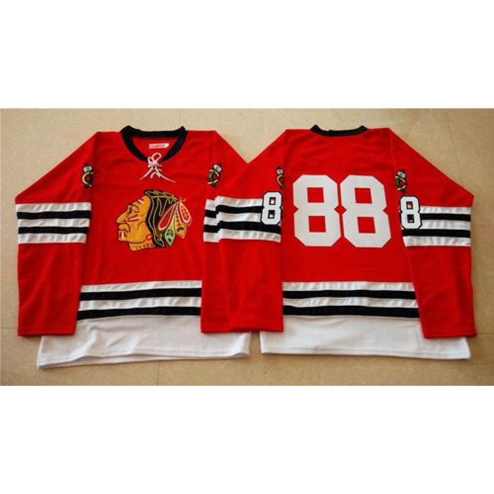 Mitchell And Ness 1960-61 Blackhawks #88 Patrick Kane Red Stitched NHL Jersey
