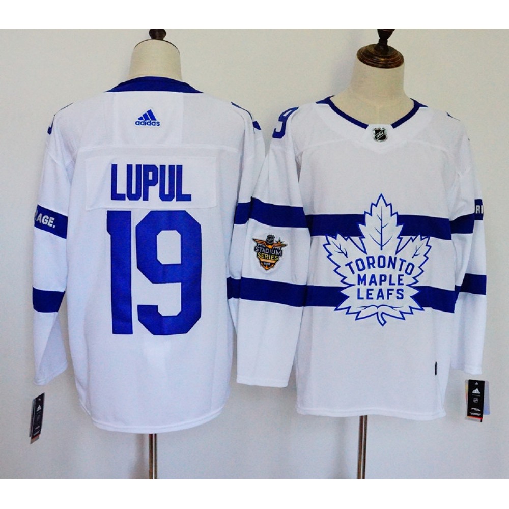Men's Adidas Toronto Maple Leafs #19 Joffrey Lupul White 2018 NHL Stadium Series Stitched NHL Jersey