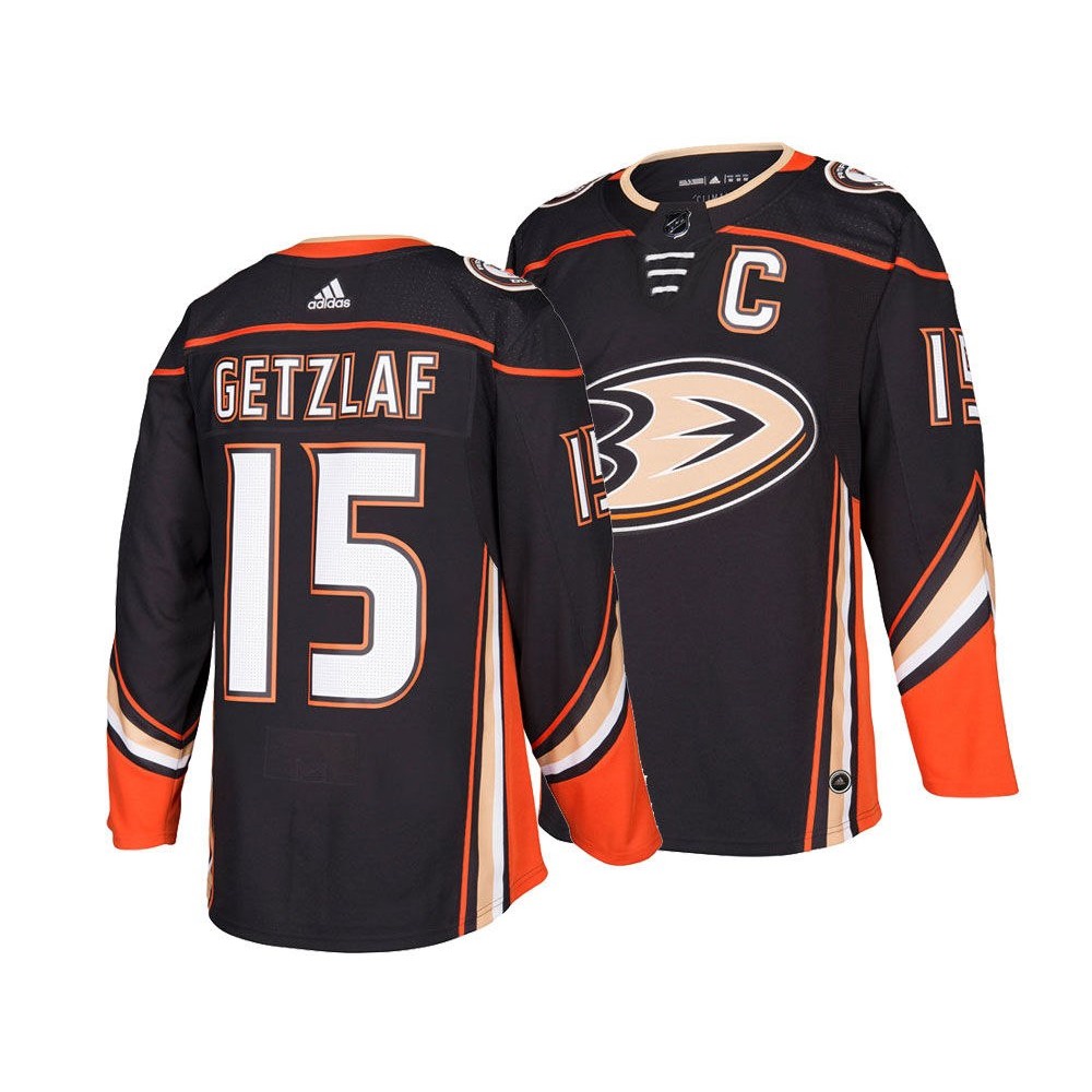 Men's Adidas Anaheim Ducks #15 Ryan Getzlaf Black Stitched NHL Jersey