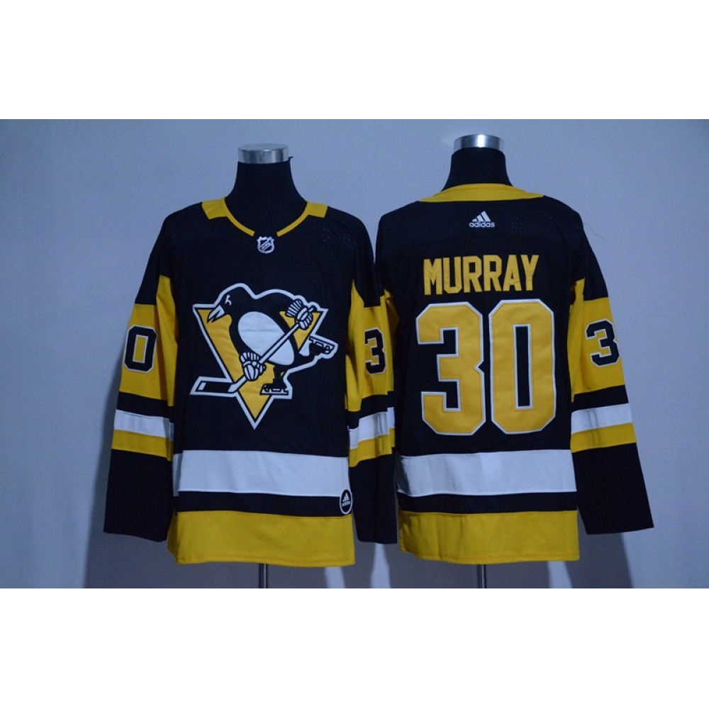 Men's Pittsburgh Penguins #30 Matt Murray Black Adidas Stitched NHL Jersey