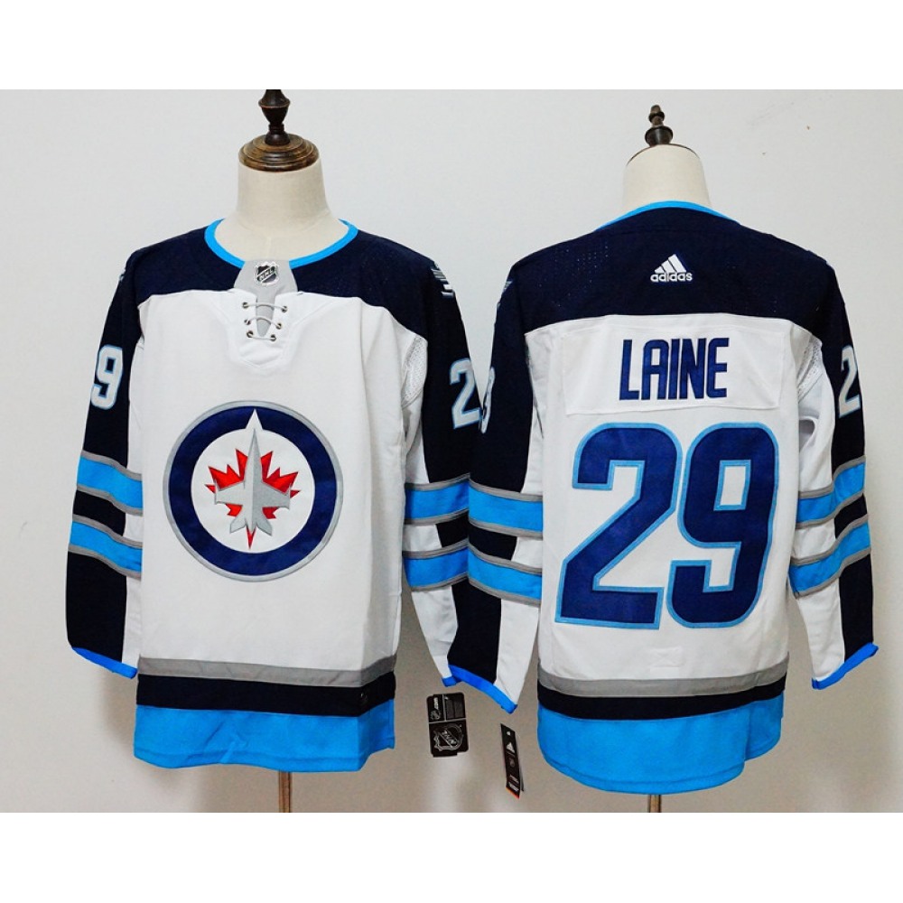 Men's Adidas Winnipeg Jets #29 Patrik Laine White Stitched NHL Jersey