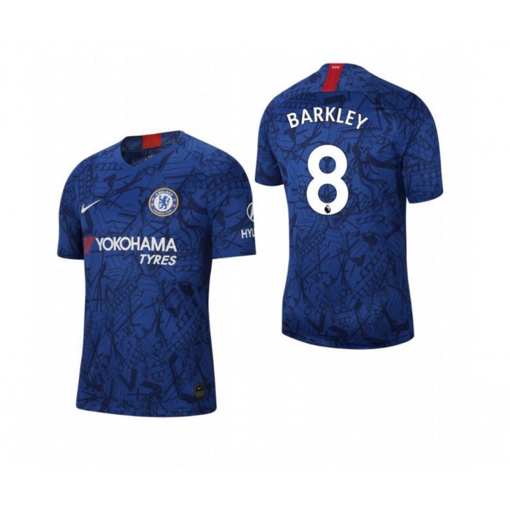 Men's Chelsea #8 Ross Barkley Blue 2019 Soccer Club Home Jersey