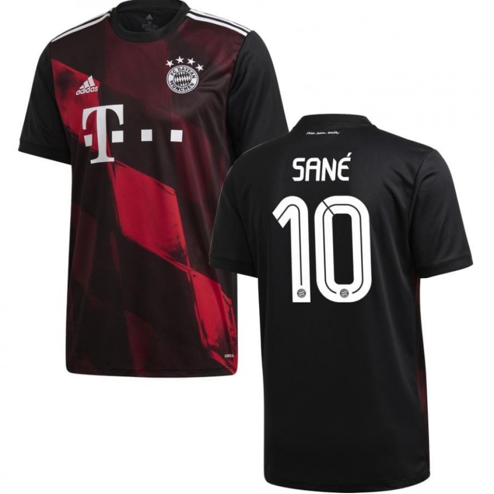 Men's FC Bayern Munchen #10 Leroy Sane Black Football jersey