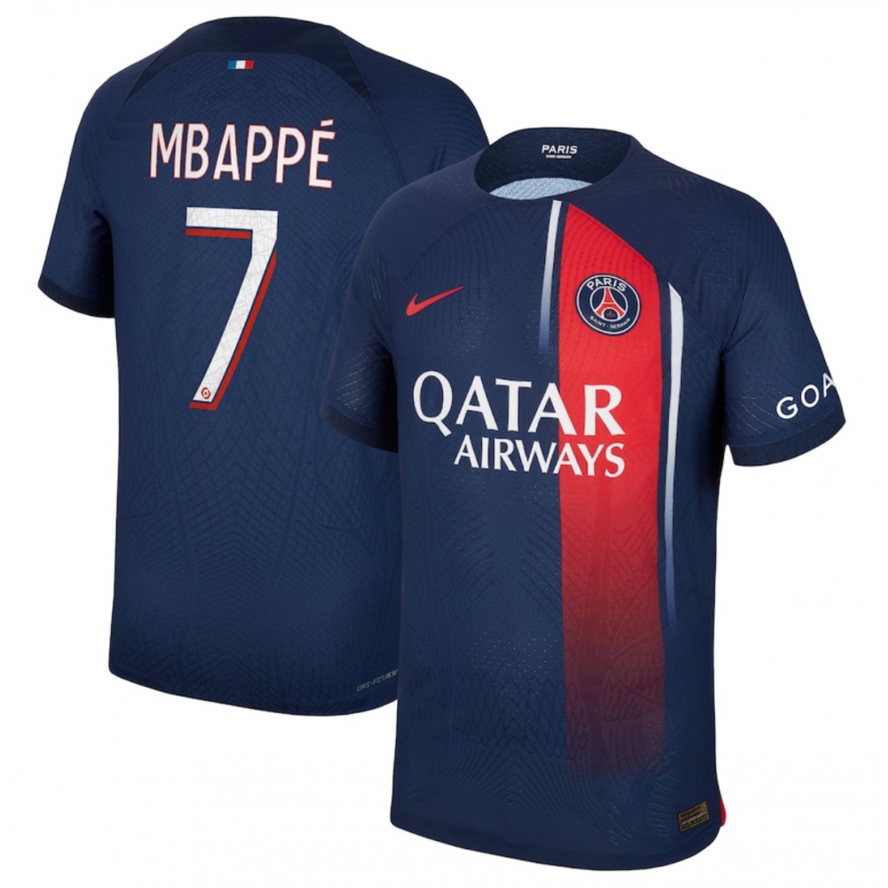 Men's Paris Saint-Germain #7 Mbappe Navy Soccer Jersey
